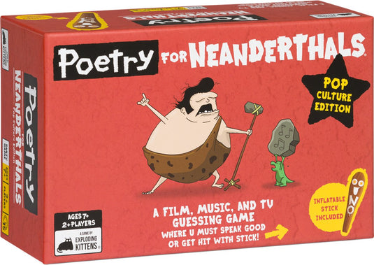 Exploding kittens poetry for neanderthals pop culture edition - engelstalig partyspel - geschikt voor grote groepen - vanaf 7 jaar -