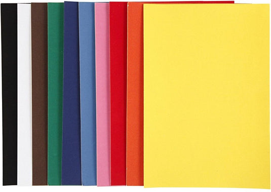 Creativ company velour papier kleur a4, 10 vellen