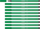 Stabilo pen 68 - premium viltstift - smaragdgroen - doos 10 stuks