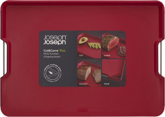 Joseph joseph snijplank, extra groot, dubbelzijdig, rood - | cut carve plus