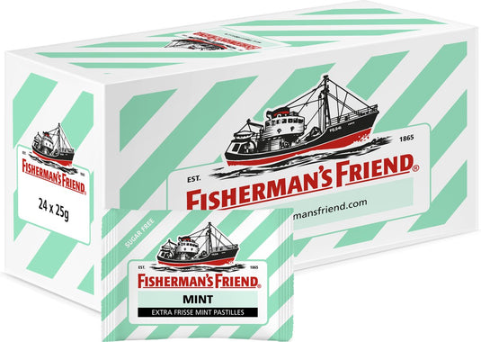 Fisherman's friend mint suikervrij - 24 zakjes x 25 gram