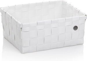 Kela badkamer - neo mand 24x31x14 cm - polypropyleen - wit