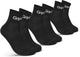 Gripgrab - ride low cut zomer fietssokken 3 paar korte coolmax sokken - unisex - zwart