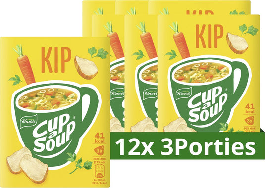 Knorr cup a soup - kip - zonder smaakversterkers, kleurstoffen en conserveermiddelen - 36 porties