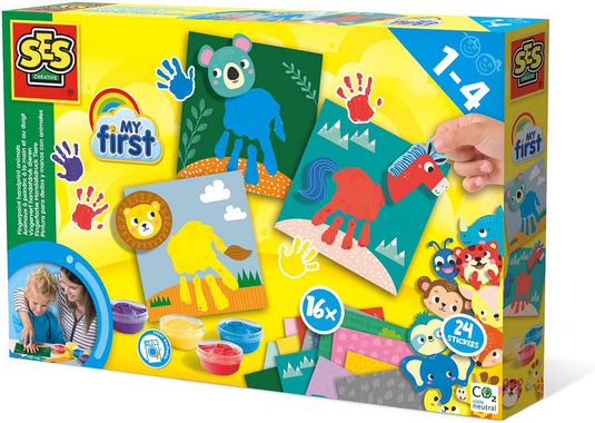 Ses creative ses my first - vingerverf handafdruk dieren