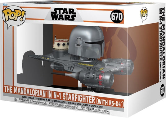 Funko pop ride: the mandalorian in n-1 starfighter - pop