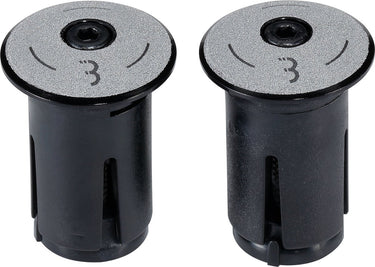 Bbb cycling aluminium reflecterende stuurdoppen fiets screwon - reflecterende end caps racefiets mtb - voor ⌀ 18 - 22mm sturen - 2 stuks - zwart reflecterend - bht-97r
