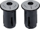 Bbb cycling aluminium reflecterende stuurdoppen fiets screwon - reflecterende end caps racefiets mtb - voor ⌀ 18 - 22mm sturen - 2 stuks - zwart reflecterend - bht-97r