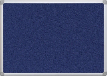 Q-connect textielbord met aluminium frame 60 x 45 cm blauw