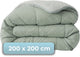 Hush. living hush living - wasbaar dekbed tweekleurig design sage green light grey - 200x200 cm – 300 gsm - inclusief bijpassende kussenslopen