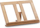 Zeller kookboekstandaard - bamboe hout - bruin - 35 x 20 x 20 cm - kookboekhouder