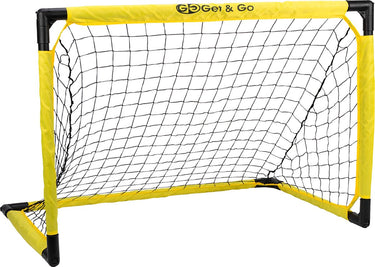 Get go voetbaldoel opvouwbaar voor kinderen - 115x76x76 cm - zwart geel - 1 stuk