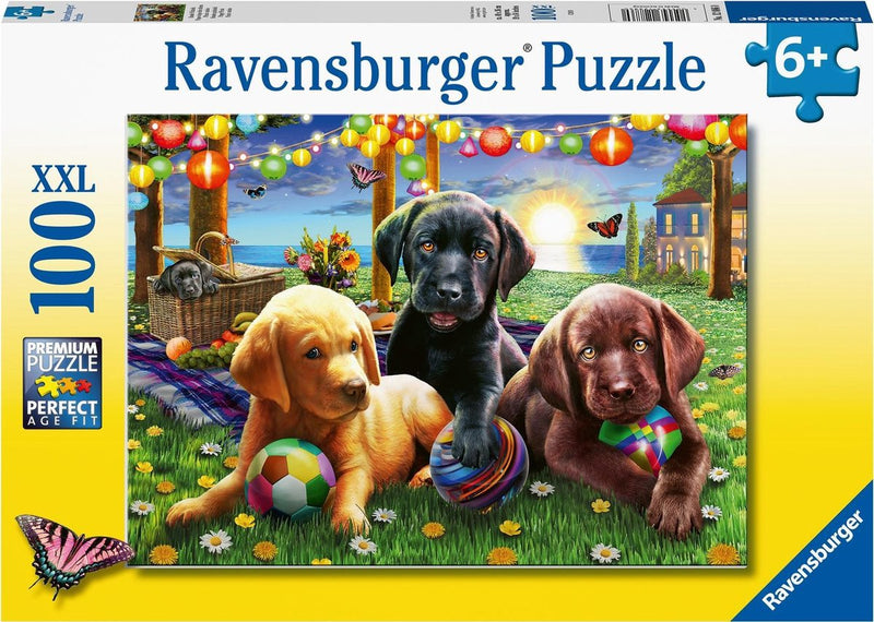 Load image into Gallery viewer, Ravensburger puzzel honden picknick - legpuzzel - 100 stukjes
