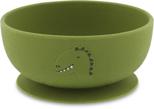 Trixie kom met zuignap - mr. dino - schaaltje - kinderservies - voor baby's vanaf 4 maanden - van siliconen - geschikt voor de vaatwasser