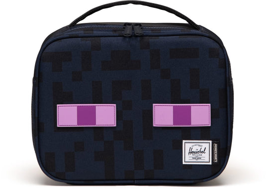 Herschel thermische zak minecraft pop quiz lunch box little enderman donkerblauw