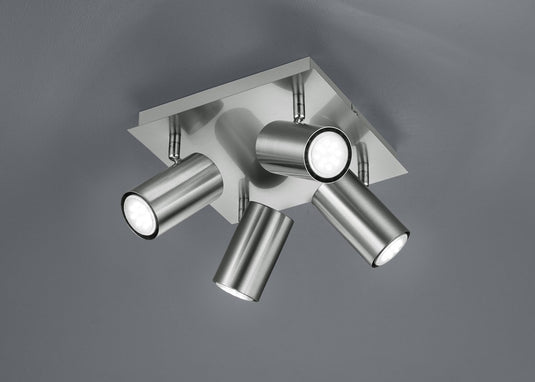 Trio marley - spot - nikkel mat - excl. 4x gu10 3w
