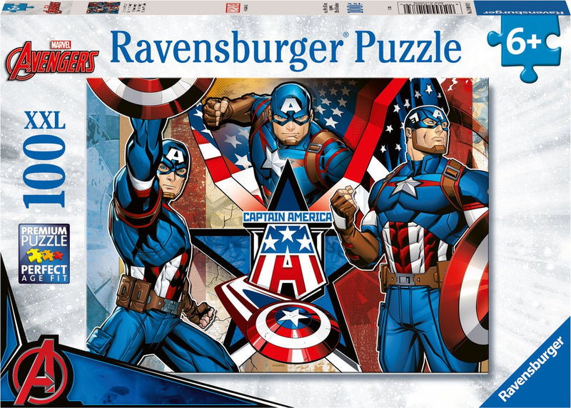 Load image into Gallery viewer, Ravensburger puzzel captain america - legpuzzel - 100 xxl stukjes
