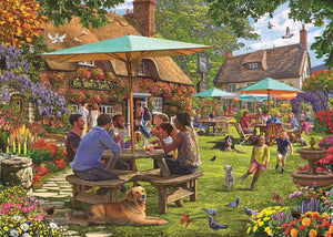Falcon jumbo legpuzzel 1000 stukjes - kleurrijke pubtuin puzzel.