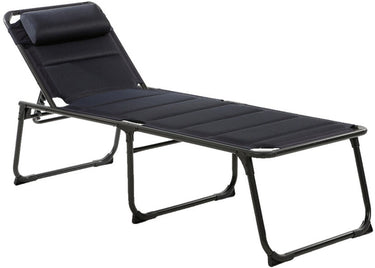 Travellife travelife barletta ligbed blauw - rugleuning in 6 standen verstelbaar - stevig en lichtgewicht aluminium frame - draagvermogen 120 kg