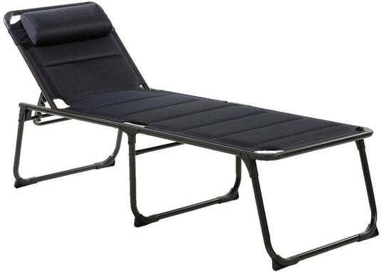 Travellife travelife barletta ligbed blauw - rugleuning in 6 standen verstelbaar - stevig en lichtgewicht aluminium frame - draagvermogen 120 kg