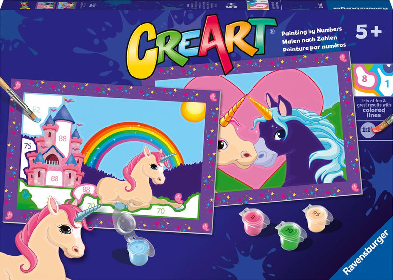 Load image into Gallery viewer, Ravensburger creart schilderen op nummer - magische eenhoorns
