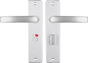 Starx deurklink aluminium â€“ deurbeslag â€“ deurschild met toiletsluiting (wc57â€“5) â€“ deurklink blok