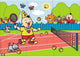 Bumba studio 100 legpuzzel tennis 34 cm karton blauw 6 stuks