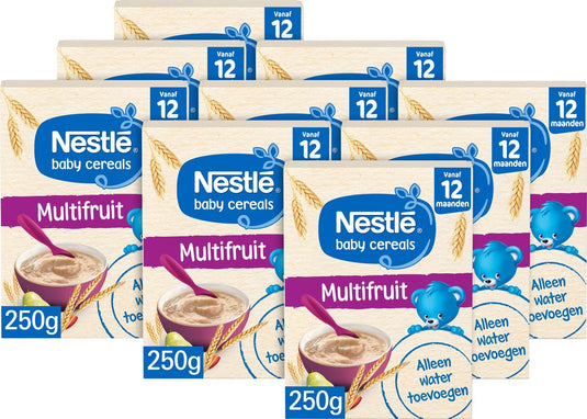 Nestlé baby cereals multifruit - babyvoeding baby pap 12m+ - 9 doosjes x 250g