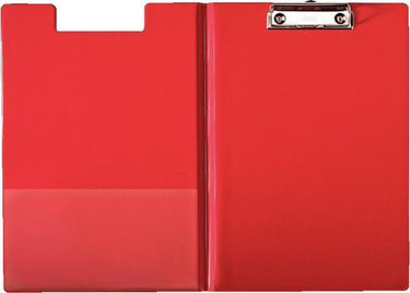 Esselte kunststof a4 klembord met omslag en insteekhoes - inclusief pennenhouder - capaciteit tot 200 vel - rood