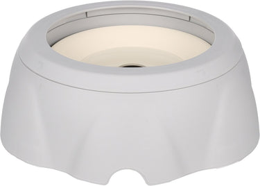 Flamingo drinkbak hond – spill rond grijs – anti-mors drinkpot 1,2l – ideaal voor lange oren lange vacht – antislip – handwas – slimme vlotter tegen geslobber