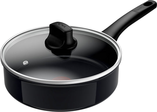 Tefal revive black - hapjespan - ø24 cm - met deksel - keramisch - pfas-vrij - geschikt voor inductie
