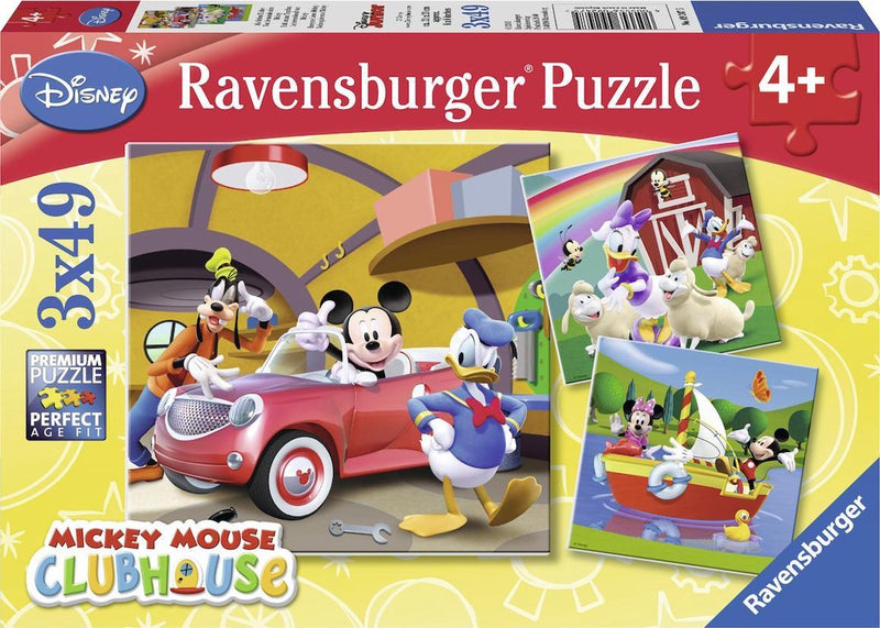 Load image into Gallery viewer, Ravensburger puzzel disney mickey mouse: iedereen houdt van mickey - 3x49 stukjes - kinderpuzzel
