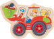 Goki steekpuzzel - wiellader - 6 delen - 28x19x2,4cm - hout - 1+