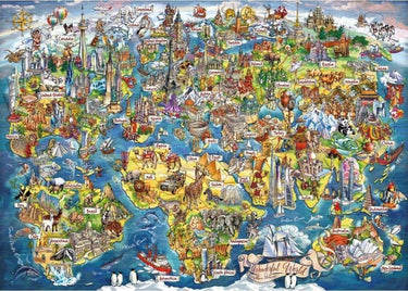 Gibsons - wonderful world (door maria rabinky) - 1000 stukjes 68×49cm (b×h) - legpuzzel voor volwassenen