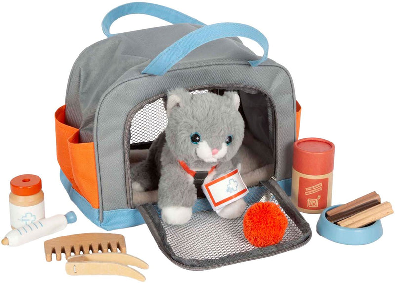 Load image into Gallery viewer, Small foot - knuffel kat met draagtas en verzorgingsset
