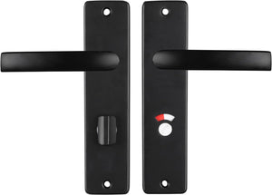 Starx deurklink zwart � deurbeslag � deurschild met toiletsluiting (wc63�8) � deurklink blok