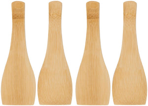 Alpina raclette spatels – 4 stuks – bamboe spatels – houten raclette spatels