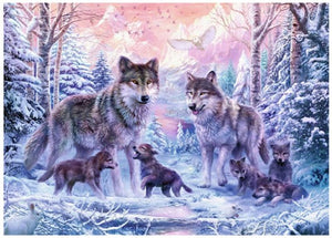 Ravensburger puzzel legpuzzel arctische wolven - 1000 stukjes dieren.