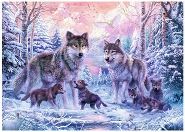 Ravensburger puzzel legpuzzel arctische wolven - 1000 stukjes dieren.