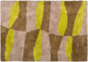 Woood vloerkleed grafisch dessin musa - naturel geel - 170x240 cm