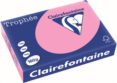 Clairefontaine trophée pastel a4 felroze 160 g 250 vel
