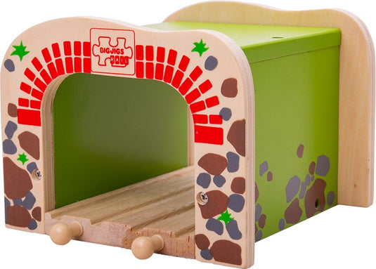 Bigjigs houten rails - dubbelspoor tunnel