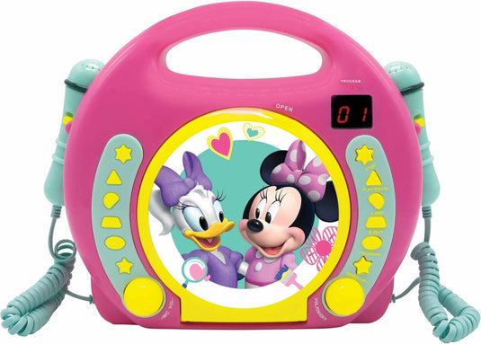 Lexibook disney minnie draagbare cd-speler met 2 meezingmicrofoons