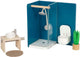 Small foot houten poppenhuis meubeltjes badkamer