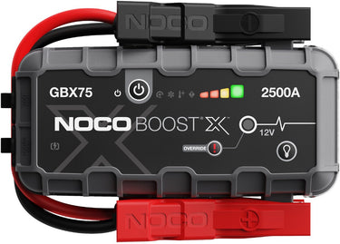 Noco boost x lithium jump starter gbx75 - starthulp 2500 ampère – usb lader voor smartphone tablet - 400 lumen led zaklamp – 7 lichtstanden
