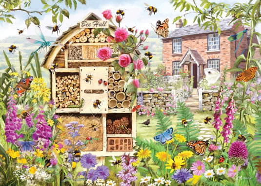 Gibsons - bee hall (door richard macneil) - 1000 stukjes 68×49cm (b×h) - legpuzzel voor volwassenen