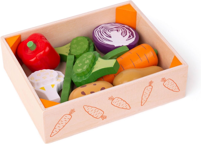 Afbeelding laden in galerijviewer, Bigjigs toys - houten groentekistje
