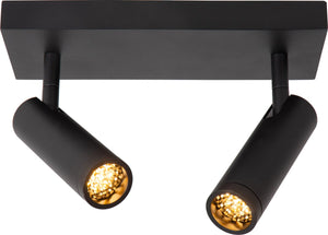 Lucide grado - plafondspot (plafondlamp) - 2xgu10 (mr11) - zwart