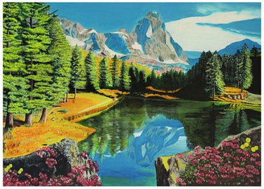 Ravensburger puzzel rocky mountain reflections - legpuzzel - 300 stukjes extra groot