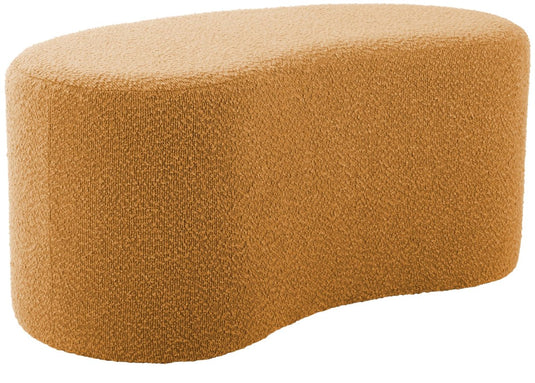 Leitmotiv poef ada wave - geel - 80x43x36cm - scandinavisch